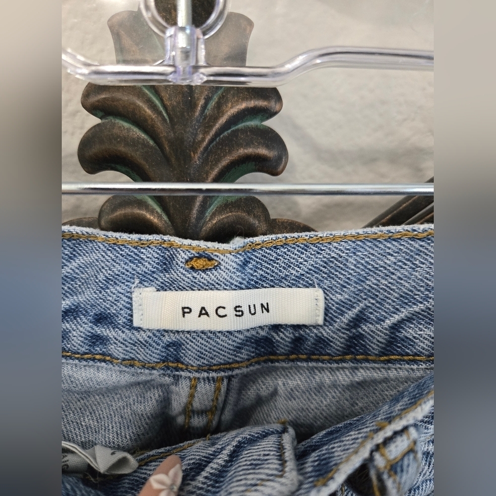 PacSun High Rise Ripped Straight Leg Jeans - Picture 6 of 10